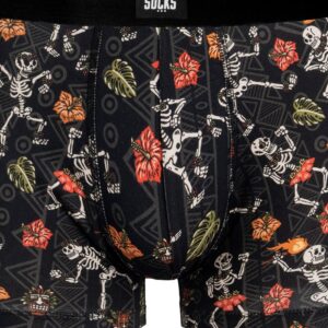 Boxer American Socks Dancing Skeletons