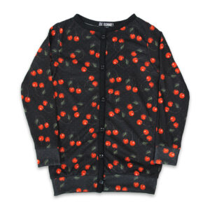 Cardigan Six Bunnies Cherries Black